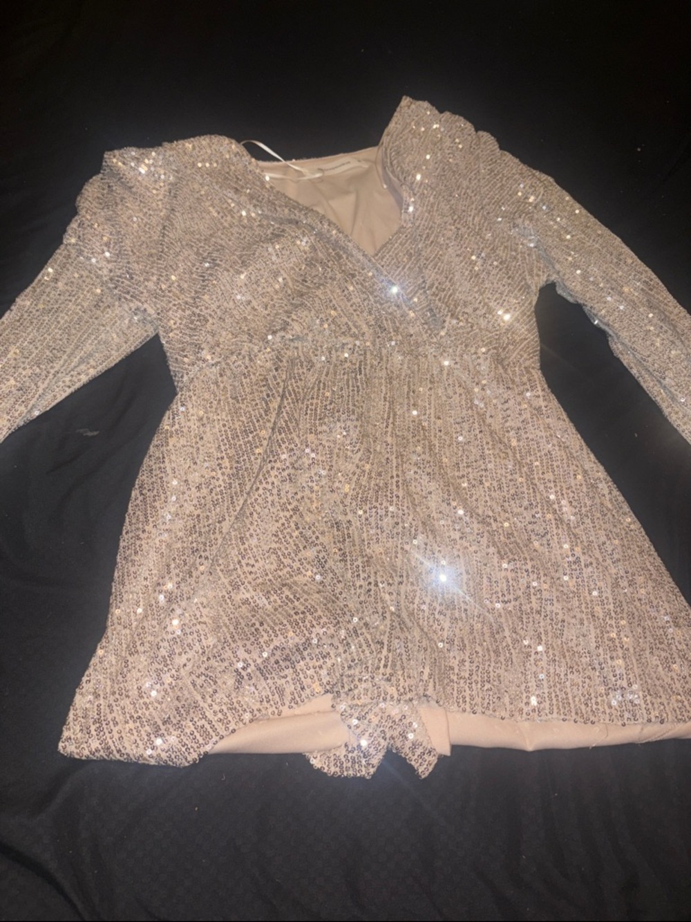 The Impeccable Pig Rose Gold Sequin Romper